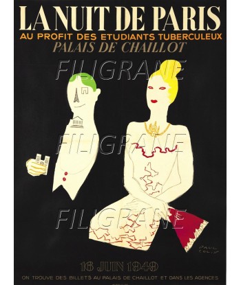 FêTES NUIT PARIS ETUDIANTS 1949 Rwxv-POSTER/REPRODUCTION d1 AFFICHE VINTAGE Livraison rapide