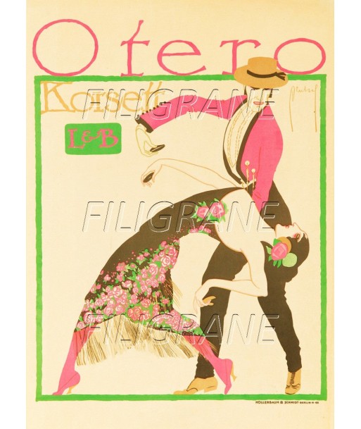 SPECTACLE OTERO DANSEUR Rgct-POSTER/REPRODUCTION d1 AFFICHE VINTAGE france