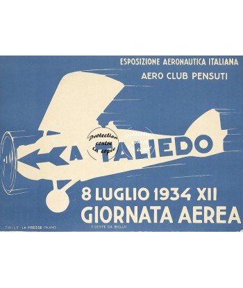 AVIATION PENSUTI AéRO CLUB 1934-POSTER/REPRODUCTION d1 AFFICHE VINTAGE est présent 