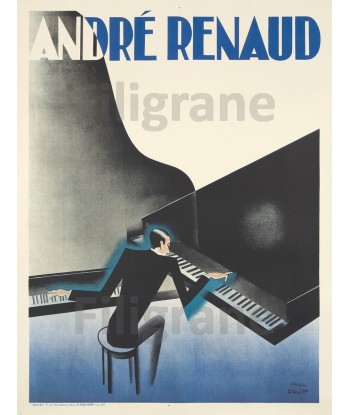 SPECTACLE PIANO André RENAUD Rf16-POSTER/REPRODUCTION d1 AFFICHE VINTAGE prix pour 