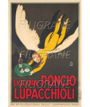 PUB PONCIO LUPACCHIOLI LIQUORE Rtrl-POSTER/REPRODUCTION d1 AFFICHE VINTAGE en linge