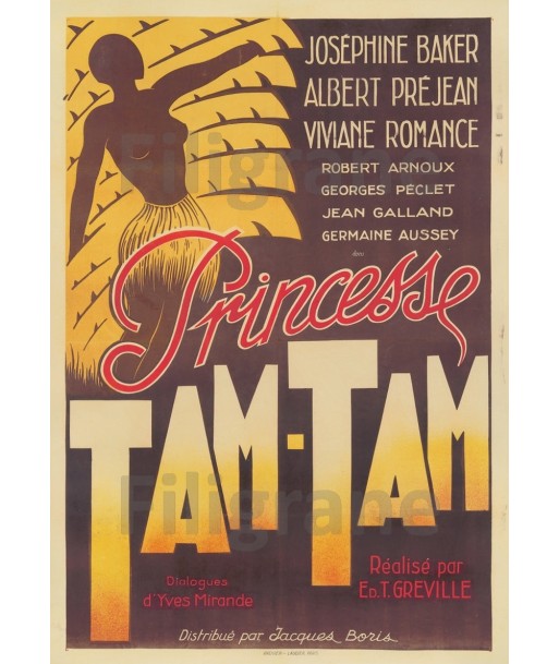 FILM PRINCESSE TAM TAM Rf172-POSTER/REPRODUCTION d1 AFFICHE VINTAGE suggérées chez