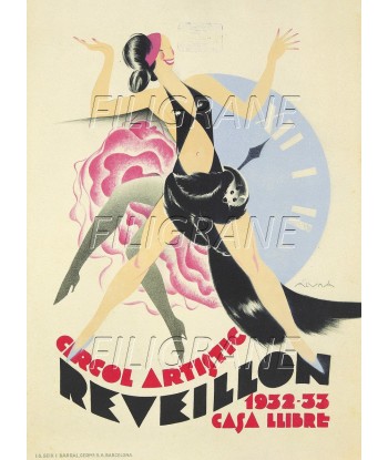 PUB REVEILLON CIRCOL ARTISTIC Rjqi-POSTER/REPRODUCTION d1 AFFICHE VINTAGE livraison gratuite