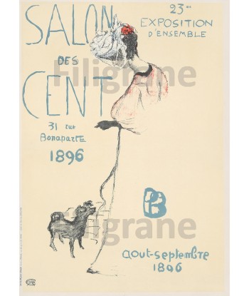 EXPO SALON des CENT 1896 Rf12-POSTER/REPRODUCTION d1 AFFICHE VINTAGE Comparez et commandez 