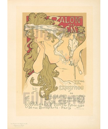 EXPO SALON des CENT PARIS 1896 Rxj-POSTER/REPRODUCTION d1 AFFICHE VINTAGE la livraison gratuite