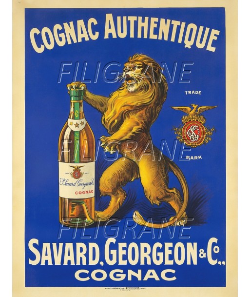 PUB SAVARD GEORGEON COGNAC Rsia-POSTER/REPRODUCTION d1 AFFICHE VINTAGE livraison et retour toujours gratuits