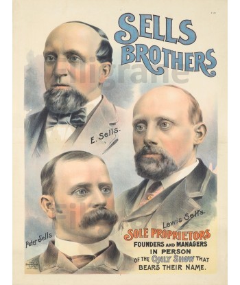 CIRQUE SELLS BROTHERS Rf193-POSTER/REPRODUCTION d1 AFFICHE VINTAGE pas chere