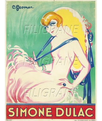 SPECTACLE Simone DULAC  Rlbj-POSTER/REPRODUCTION d1 AFFICHE VINTAGE pas cher chine