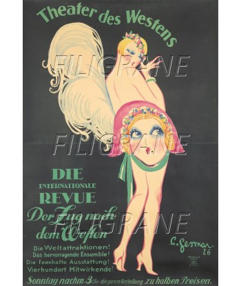 THEATRE THEATER des WESTENS Rptb-POSTER/REPRODUCTION d1 AFFICHE VINTAGE soldes