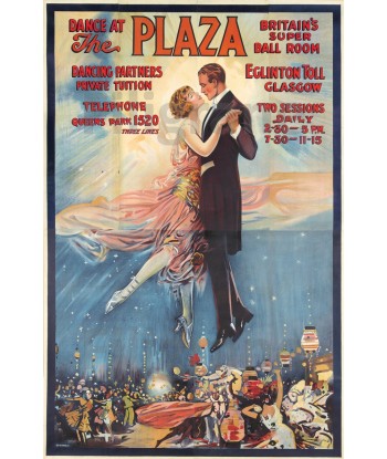 SPECTACLE the PLAZA DANCING Rckz-POSTER/REPRODUCTION d1 AFFICHE VINTAGE la livraison gratuite