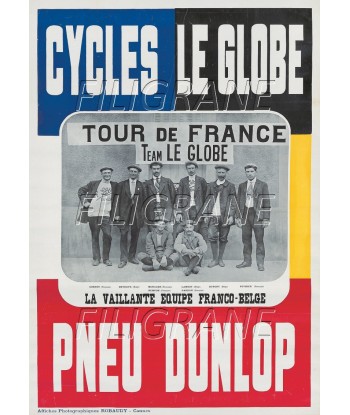 SPORT TOUR DE FRANCE TEAM LE GLOBE Rxuo-POSTER/REPRODUCTION d1 AFFICHE VINTAGE destockage