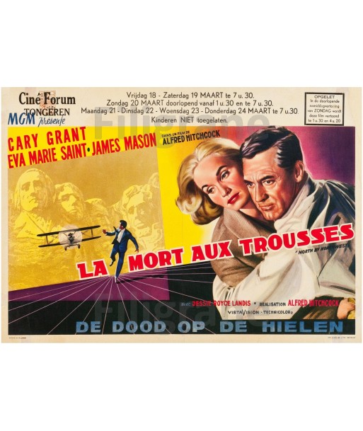 La MORT aux TROUSSES  FILM Rukr-POSTER/REPRODUCTION d1 AFFICHE VINTAGE solde