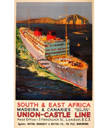 BATEAUX UNION CASTLE LINE Rf30-POSTER/REPRODUCTION d1 AFFICHE VINTAGE 50-70% off 