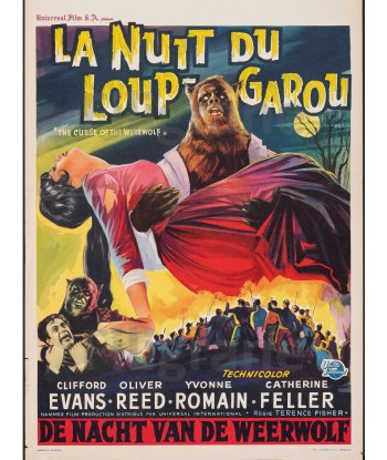 LA NUIT du LOUP GAROU FILM Riti-POSTER/REPRODUCTION d1 AFFICHE VINTAGE de votre