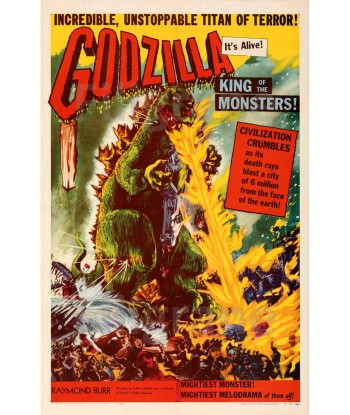 GODZILLA FILM Rqew-POSTER/REPRODUCTION d1 AFFICHE VINTAGE ou a consommer sur place