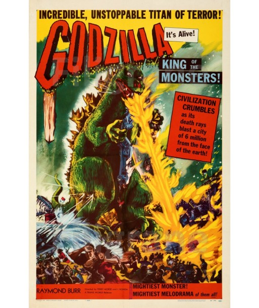 GODZILLA FILM Rsou-POSTER/REPRODUCTION d1 AFFICHE VINTAGE la chaussure