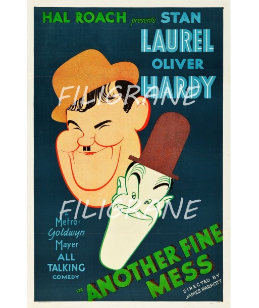 LAUREL et HARDY FILM Rlcu-POSTER/REPRODUCTION d1 AFFICHE VINTAGE Les magasins à Paris et en Île-de-France