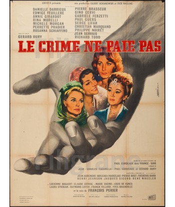 LE CRIME NE PAIE PAS FILM Ryeq-POSTER/REPRODUCTION d1 AFFICHE VINTAGE sur le site 