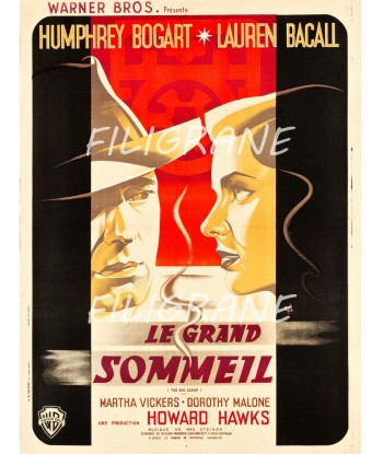 LE GRAND SOMMEIL FILM Rhdt-POSTER/REPRODUCTION d1 AFFICHE VINTAGE l'achat 