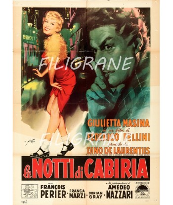 le NOTTI di CABIRIA FILM Rfbi-POSTER/REPRODUCTION d1 AFFICHE VINTAGE solde