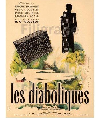 LES DIABOLIQUES FILM Rowx-POSTER/REPRODUCTION d1 AFFICHE VINTAGE solde