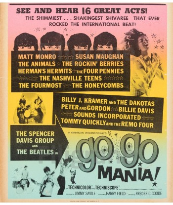 GO GO MANIA FILM Ryth-POSTER/REPRODUCTION d1 AFFICHE VINTAGE pas cheres