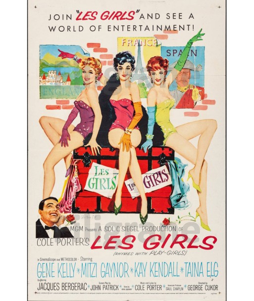 LES GIRLS FILM Rffm-POSTER/REPRODUCTION d1 AFFICHE VINTAGE en stock