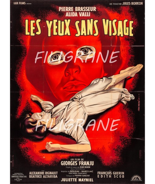 LES YEUX SANS VISAGE FILM Rotc-POSTER/REPRODUCTION d1 AFFICHE VINTAGE la livraison gratuite