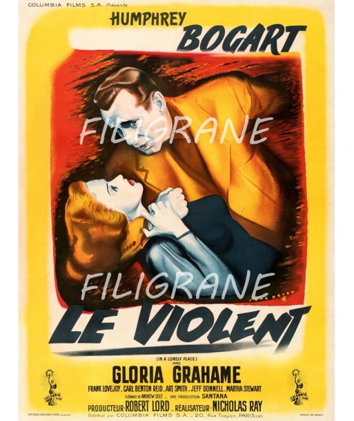 LE VIOLENT FILM Ryrj-POSTER/REPRODUCTION d1 AFFICHE VINTAGE de technologie