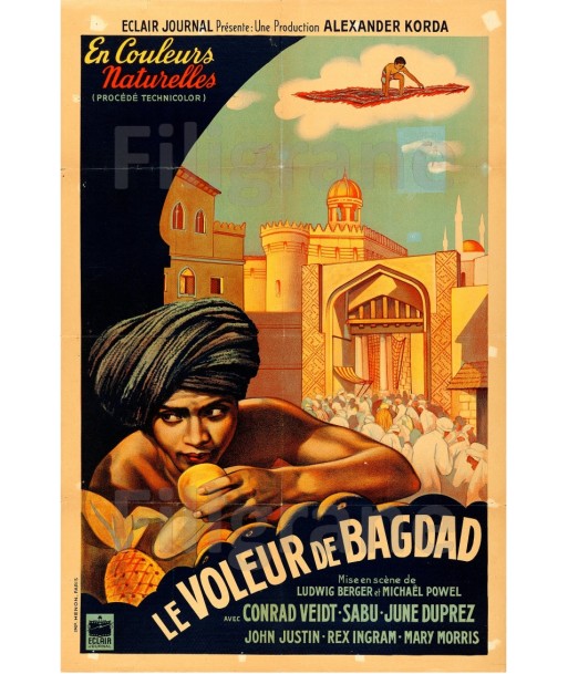 LE VOLEUR de BAGDAD FILM Rxgx-POSTER/REPRODUCTION d1 AFFICHE VINTAGE de technologie