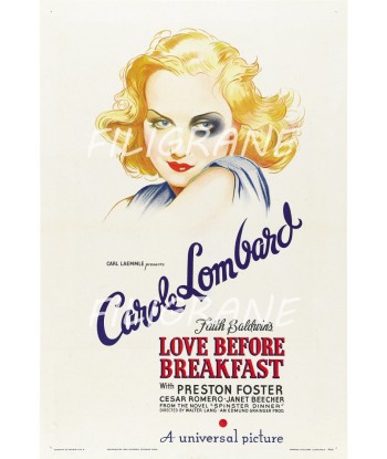 LOVE BEFORE BREAKFAST FILM Ryym-POSTER/REPRODUCTION d1 AFFICHE VINTAGE hantent personnes