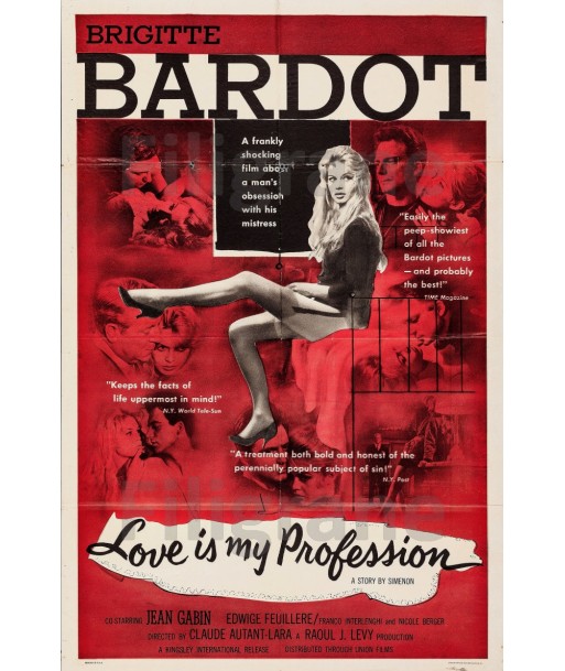 LOVE IS MY PROFESSION FILM Rwjb-POSTER/REPRODUCTION d1 AFFICHE VINTAGE ouvre sa boutique