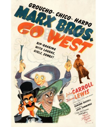 MARX BROS GO WEST FILM Rxwv-POSTER/REPRODUCTION d1 AFFICHE VINTAGE prix pour 