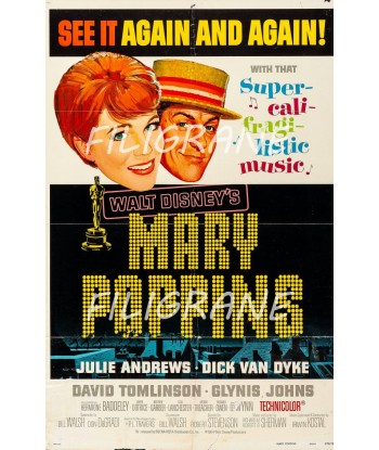 MARY POPPINS  FILM Rdbq-POSTER/REPRODUCTION d1 AFFICHE VINTAGE est présent 