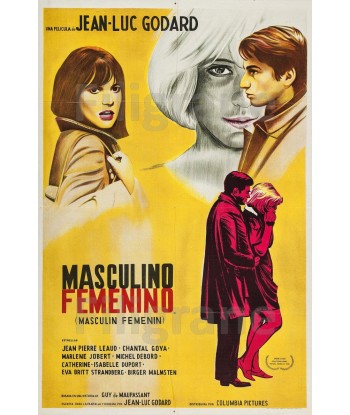 MASCULINO FEMENINO FILM Rmxh-POSTER/REPRODUCTION d1 AFFICHE VINTAGE pas cheres