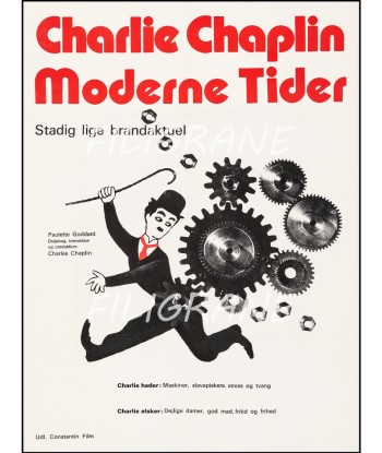 MODERNE TIDER FILM CHAPLIN Rpne-POSTER/REPRODUCTION d1 AFFICHE VINTAGE les ligaments