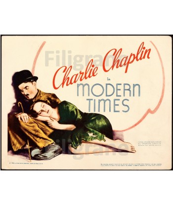 MODERN TIMES FILM CHAPLIN Rppl-POSTER/REPRODUCTION d1 AFFICHE VINTAGE ou a consommer sur place