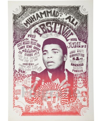 MUHAMMAD ALI FESTIVAL Rwzn-POSTER/REPRODUCTION d1 AFFICHE VINTAGE store