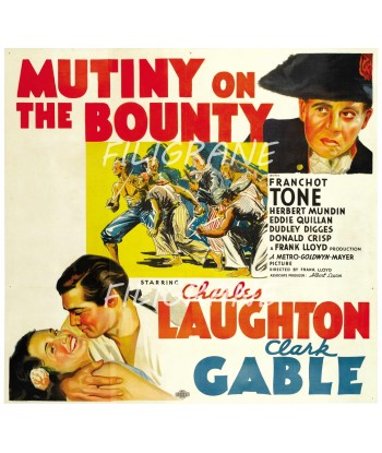 MUTINY on the BOUNTY FILM Rxcf-POSTER/REPRODUCTION d1 AFFICHE VINTAGE de l' environnement