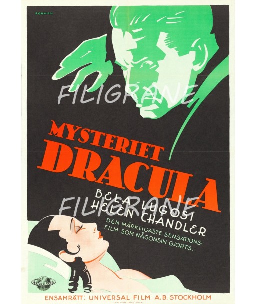 MYSTERIET DRACULA FILM Roij-POSTER/REPRODUCTION d1 AFFICHE VINTAGE les ligaments