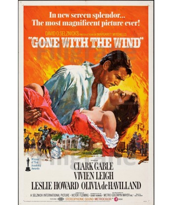 GONE WITH THE WIND FILM Rciv-POSTER/REPRODUCTION d1 AFFICHE VINTAGE plus qu'un jeu 