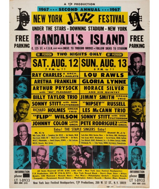 NEW YORK JAZZ FESTIVAL 67 Rxby-POSTER/REPRODUCTION d1 AFFICHE VINTAGE s'inspire de l'anatomie humaine