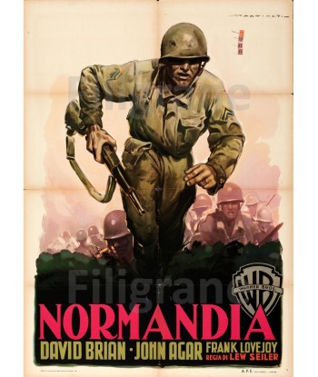 NORMANDIA FILM Repj-POSTER/REPRODUCTION d1 AFFICHE VINTAGE d'Europe débarque