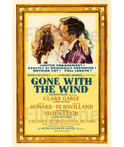 GONE WITH the WIND FILM Rnjf-POSTER/REPRODUCTION d1 AFFICHE VINTAGE Comment ça marche