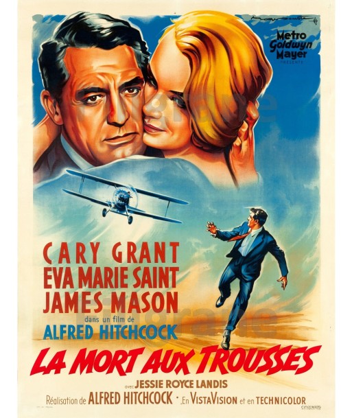 NORTH by NORTHWEST  FILM Rtya-POSTER/REPRODUCTION d1 AFFICHE VINTAGE Economisez 