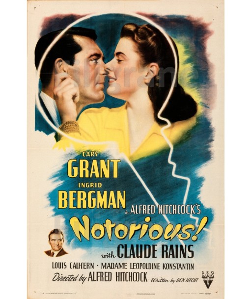 NOTORIOUS FILM Rfql-POSTER/REPRODUCTION d1 AFFICHE VINTAGE Economisez 