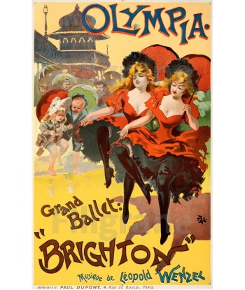 OLYMPIA BALLET BRIGHTON Rqzq-POSTER/REPRODUCTION d1 AFFICHE VINTAGE pas cher