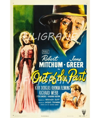 OUT of the PAST FILM Rdvy-POSTER/REPRODUCTION d1 AFFICHE VINTAGE Dans la société mordern