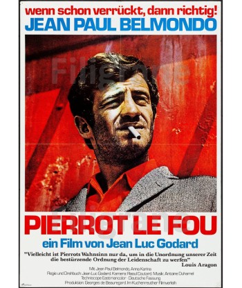 PIERROT le FOU FILM Ript-POSTER/REPRODUCTION d1 AFFICHE VINTAGE À commander