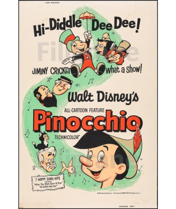 PINOCCHIO FILM Rycz-POSTER/REPRODUCTION d1 AFFICHE VINTAGE votre